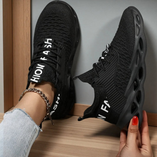 Women Running Sneakers With Shock Absorbing Heel And Flexible Sole