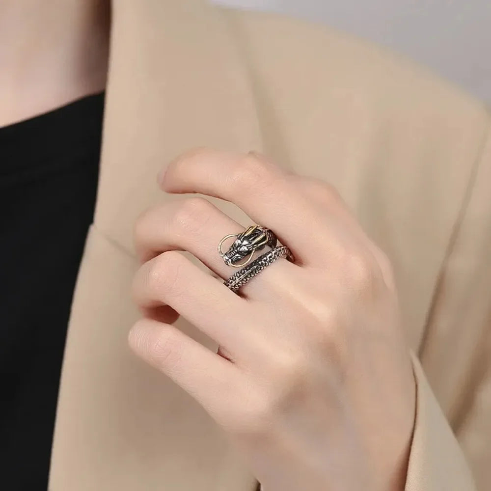 Dragon Ring Vintage Cocktail Ring Jewelry