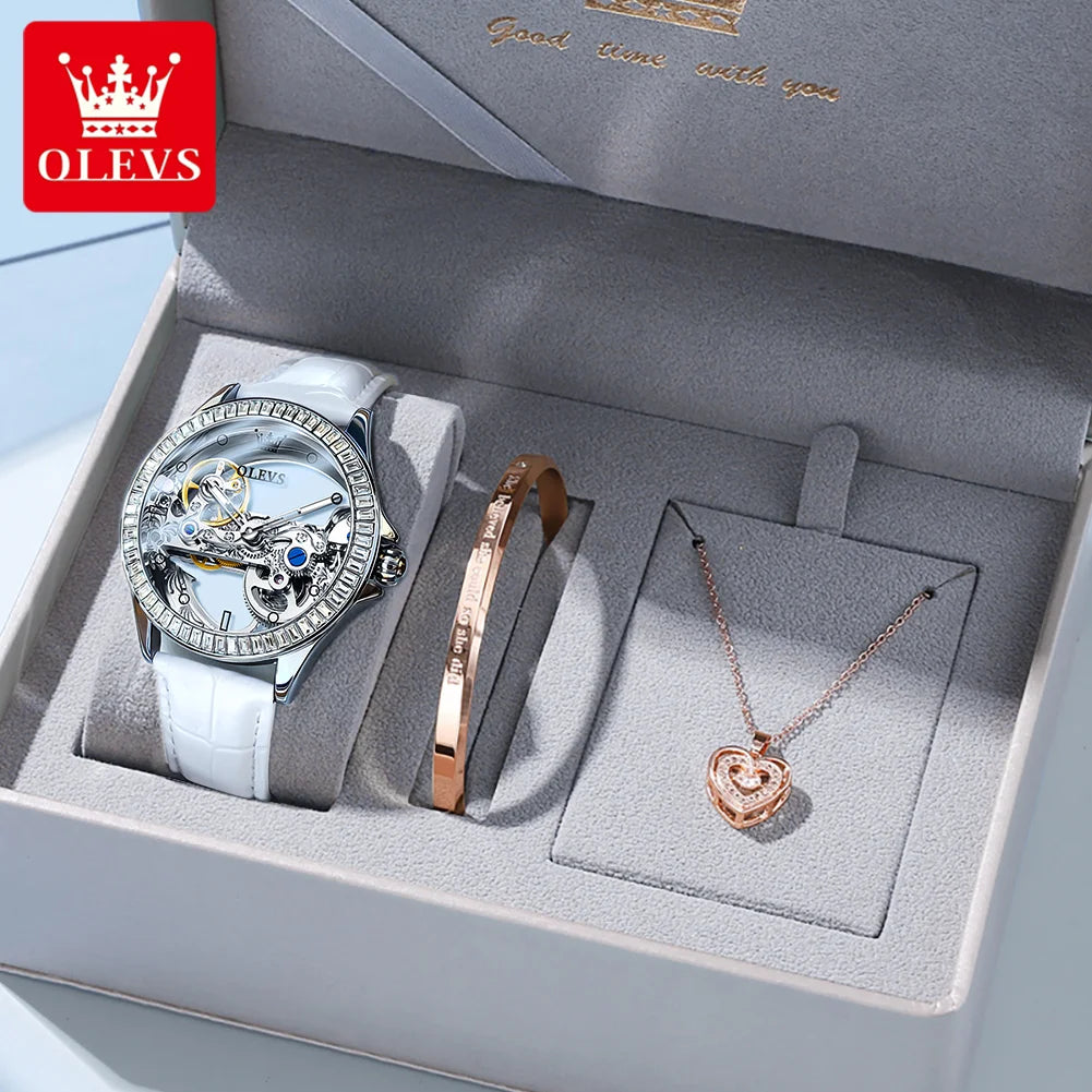 OLEVS Automatic Mechanical Women's Watch Big Dial Design Bracelet