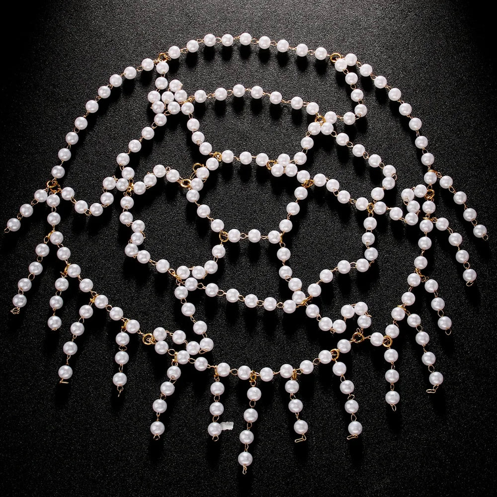 Headpiece Crystal Cap Head Chain Tassels