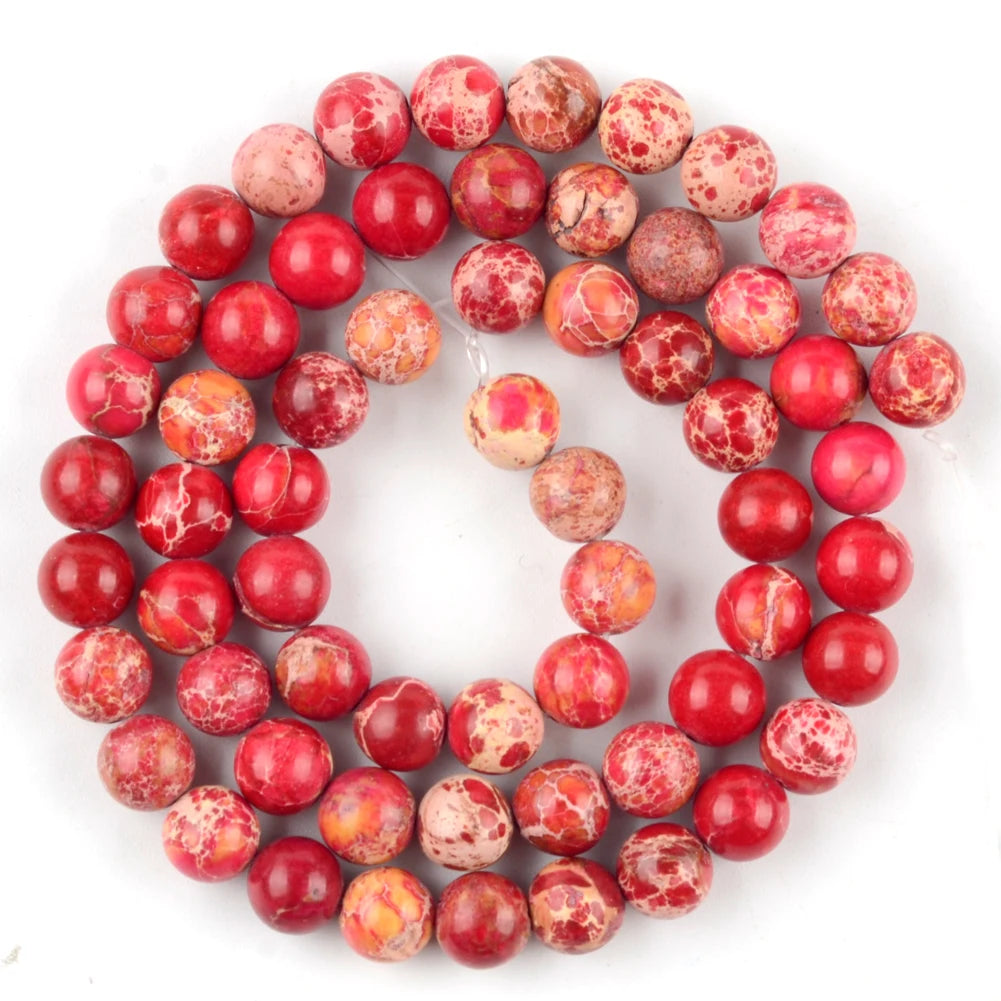 Jasper Beads For Jewelry Making Natural Red