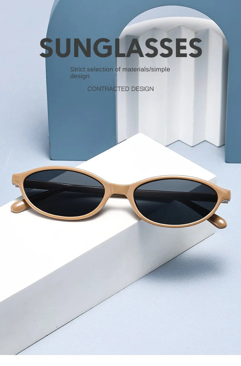 Oval Frame Sunglasses Women Trendy Small Frame