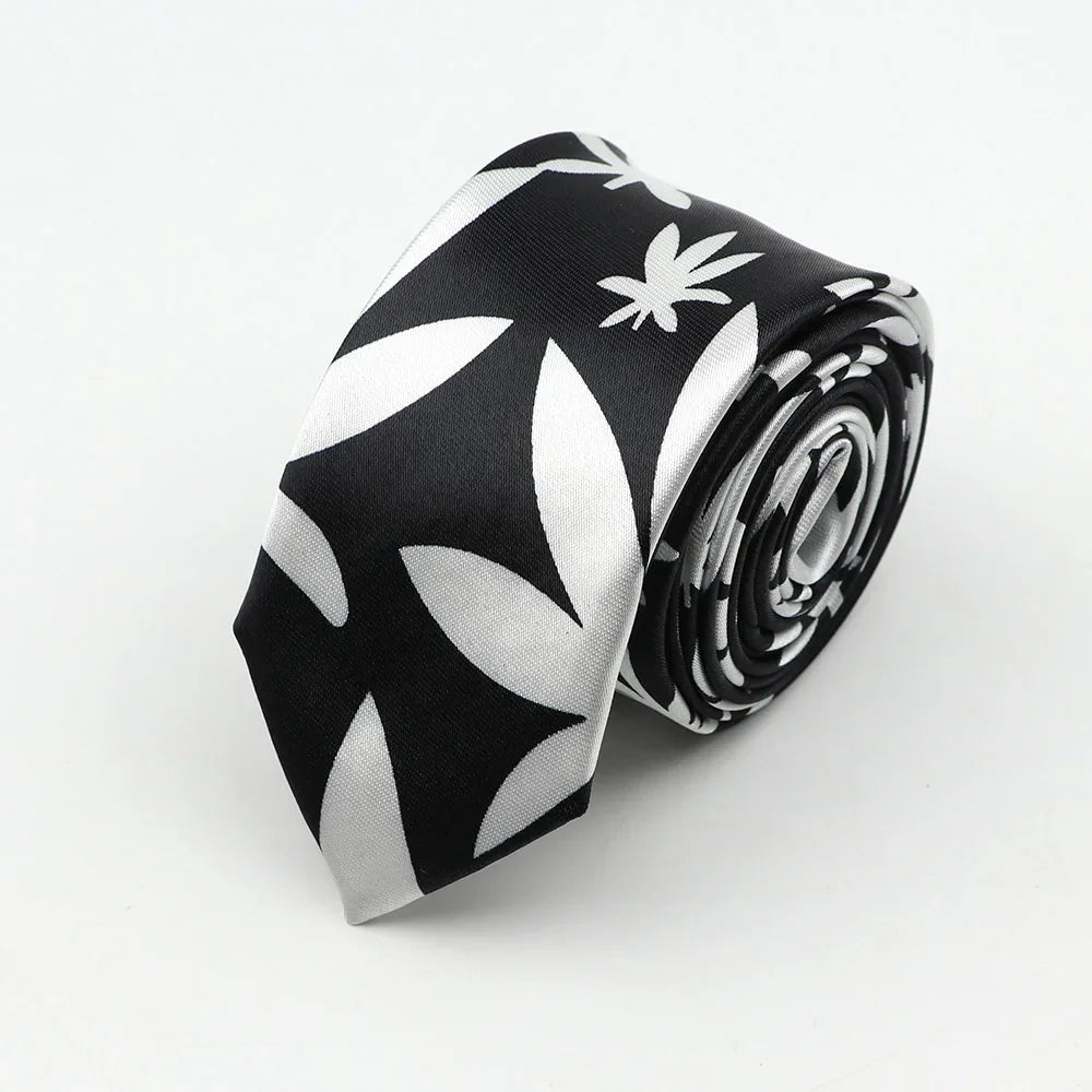 Necktie Musical Notes Printed With Piano Guitar Pattern