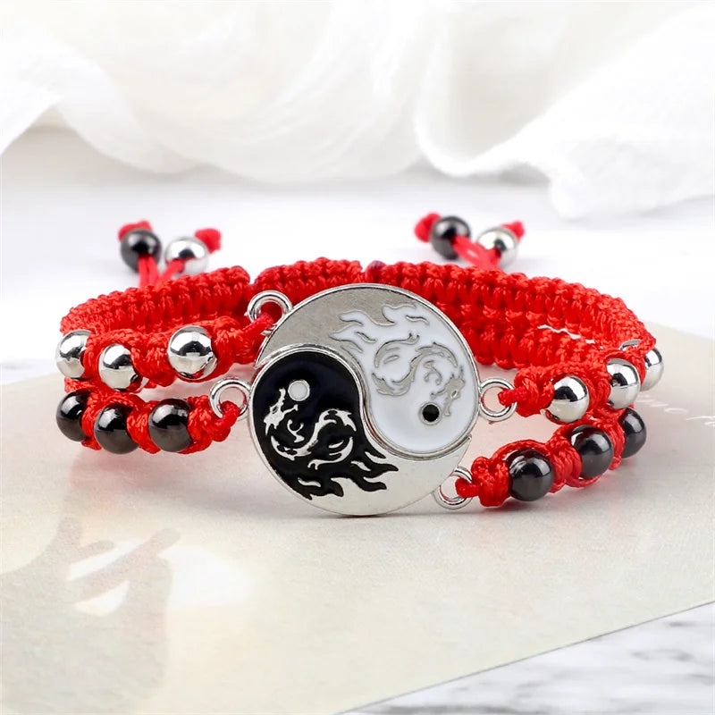 Bracelet Dragon Two Piece Set Yin Yang Jewelry