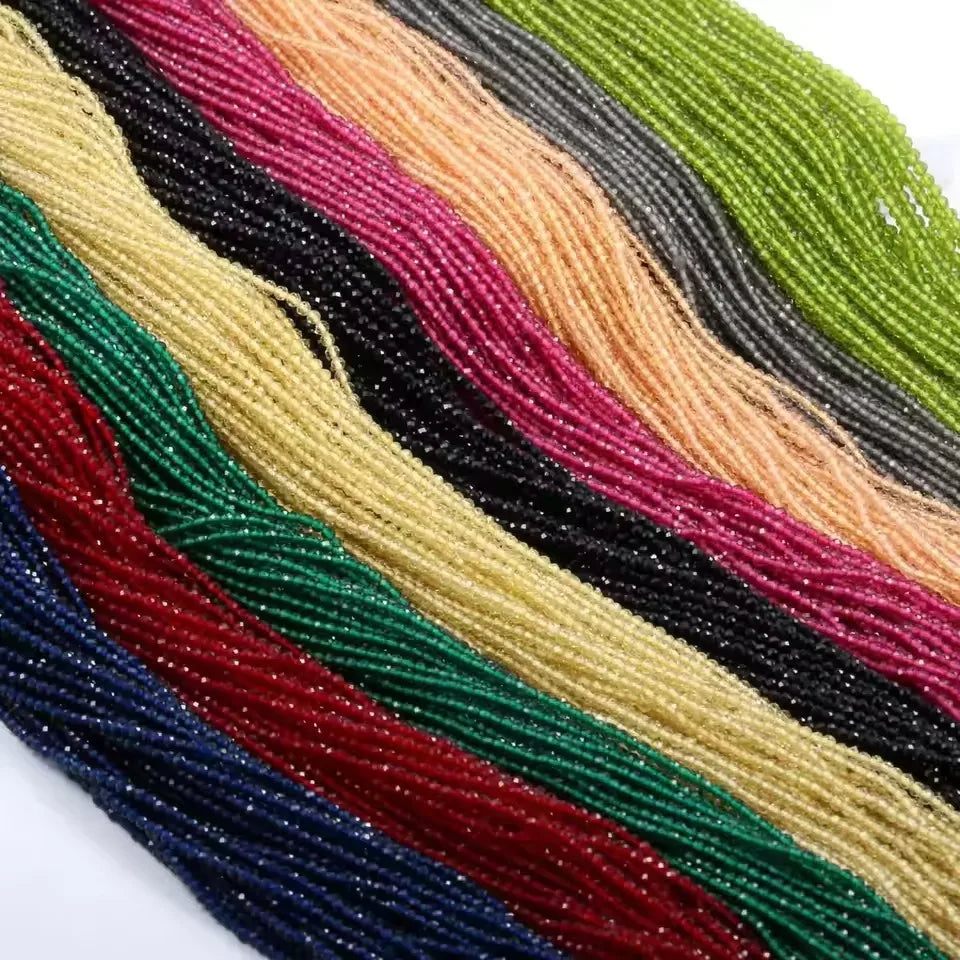 Natural Stone Spinel Cut Multicolor Spacer Beads For Jewelry