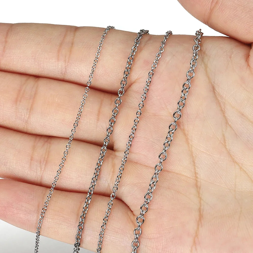 Stainless Steel O Shape Cable Chain Roll For Jewelry Making