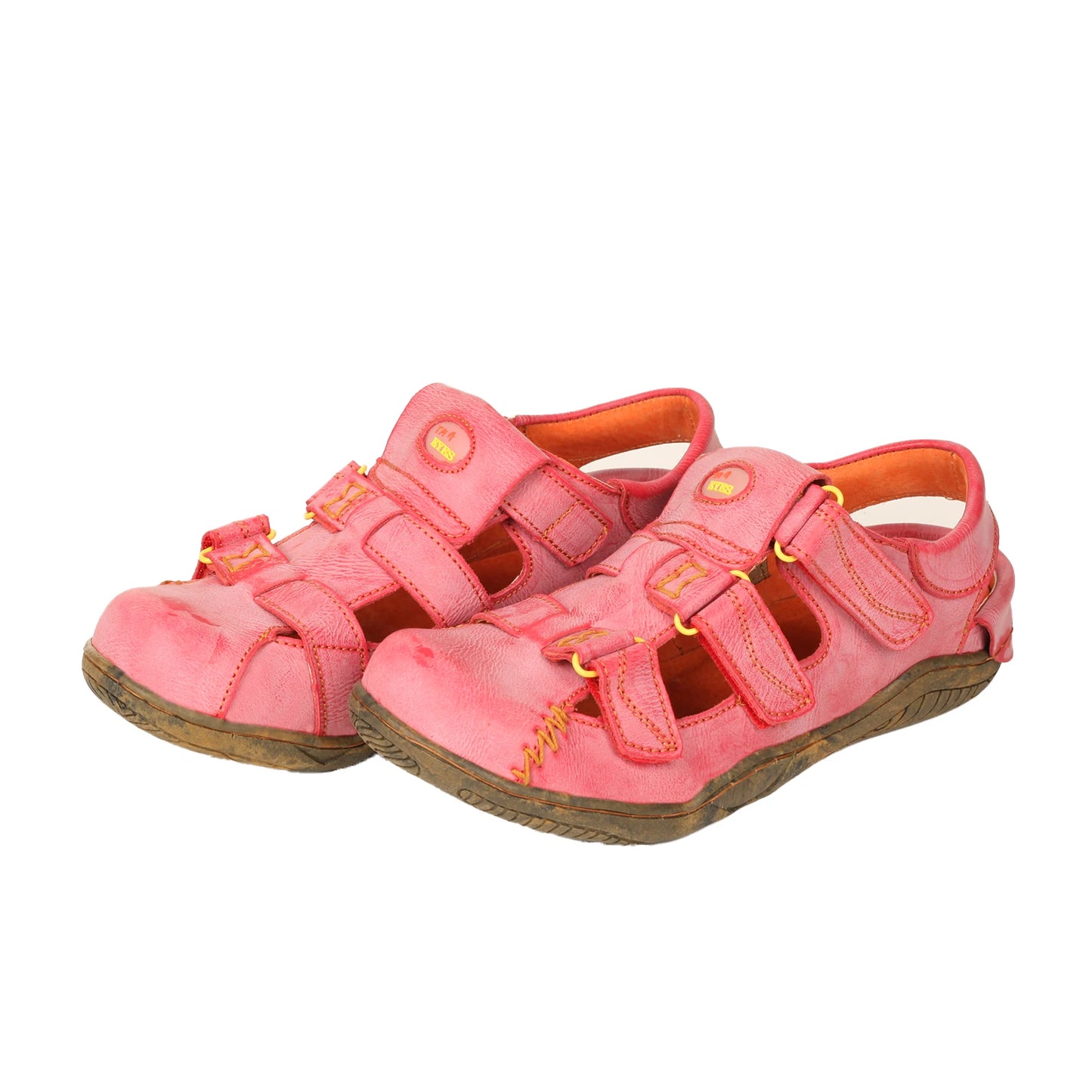 Women's Leather Sandal Closed Toe With Hook Loop
