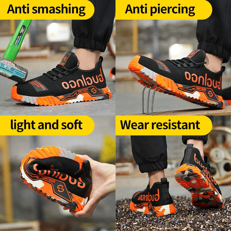 Safety Shoes With Steel Toe Puncture Resistant