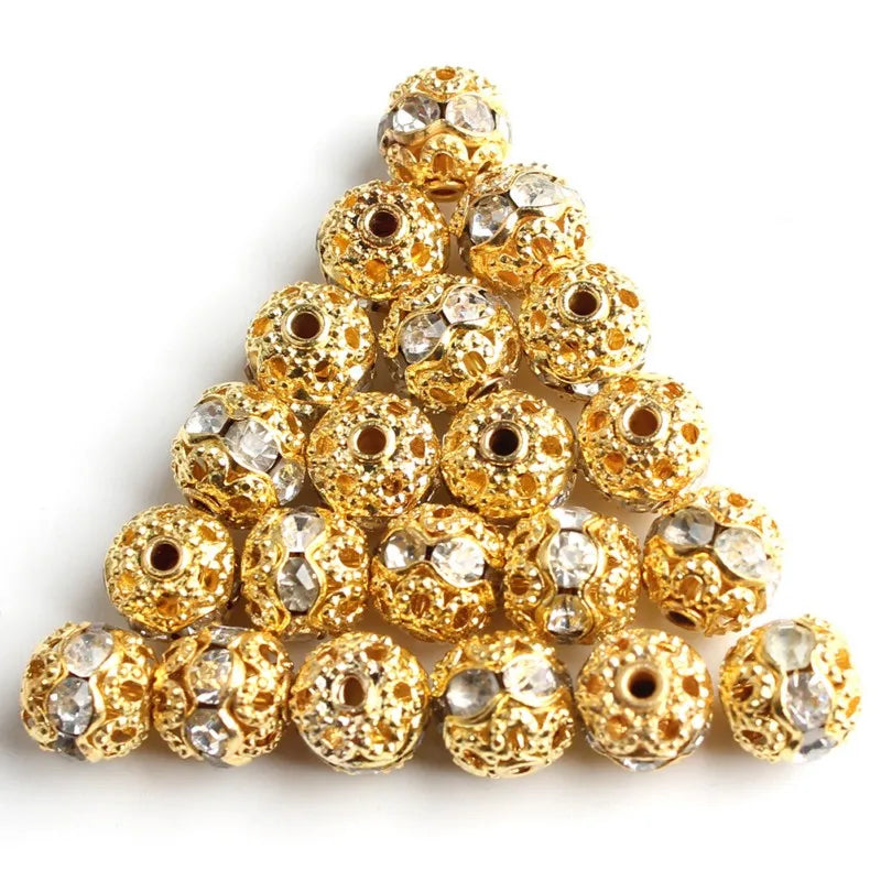 Rhinestone Ball Shape Beads For Jewelry Making