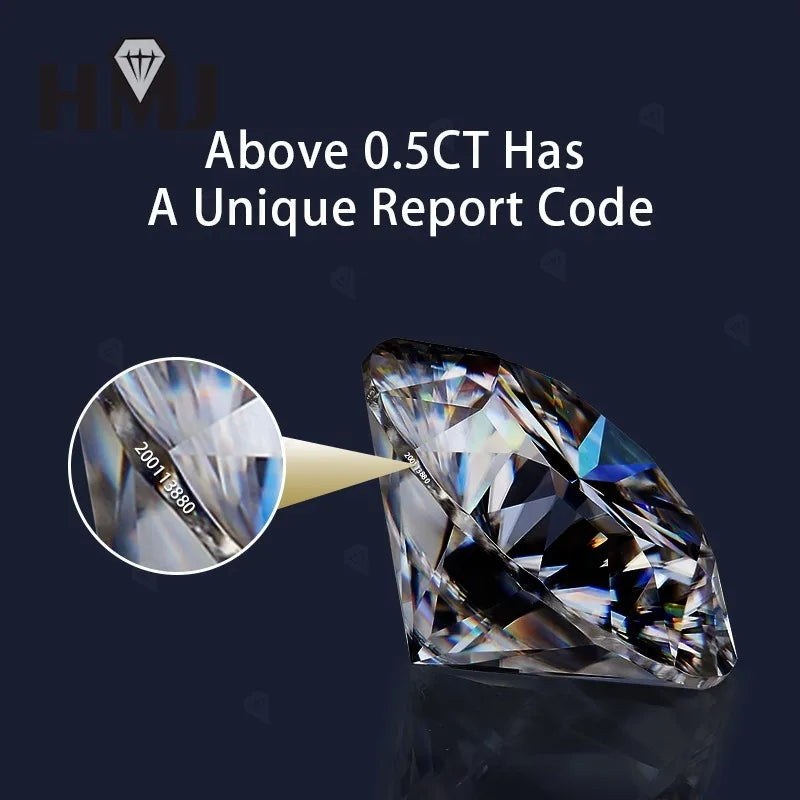 Moissanite Diamond Loose Stone Round Brilliant