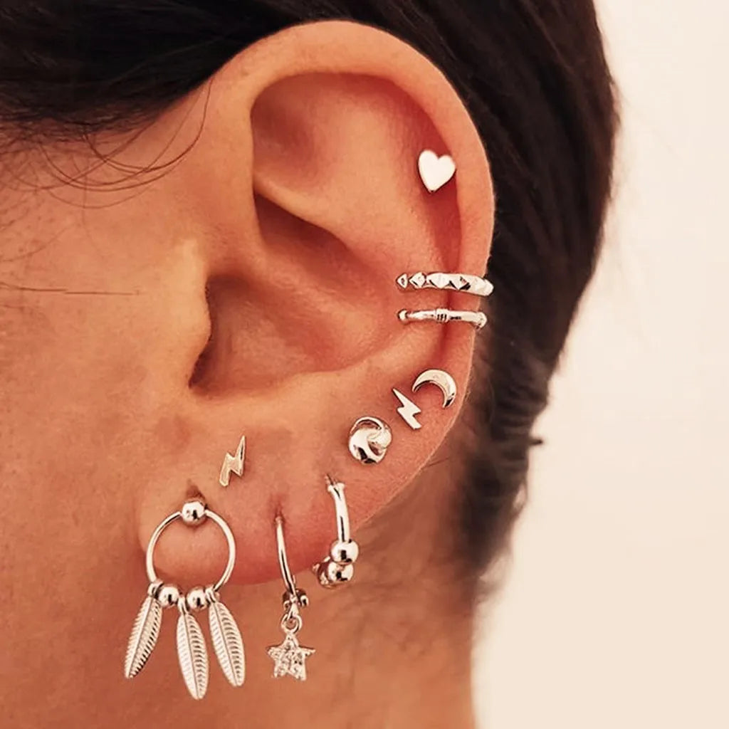 Earrings Titanium Water Drop Studs
