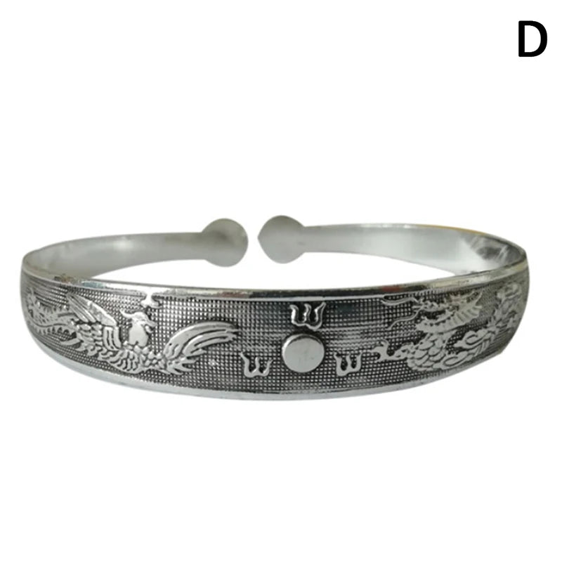Tibetan Silver Bracelet Vintage Elephant Flower