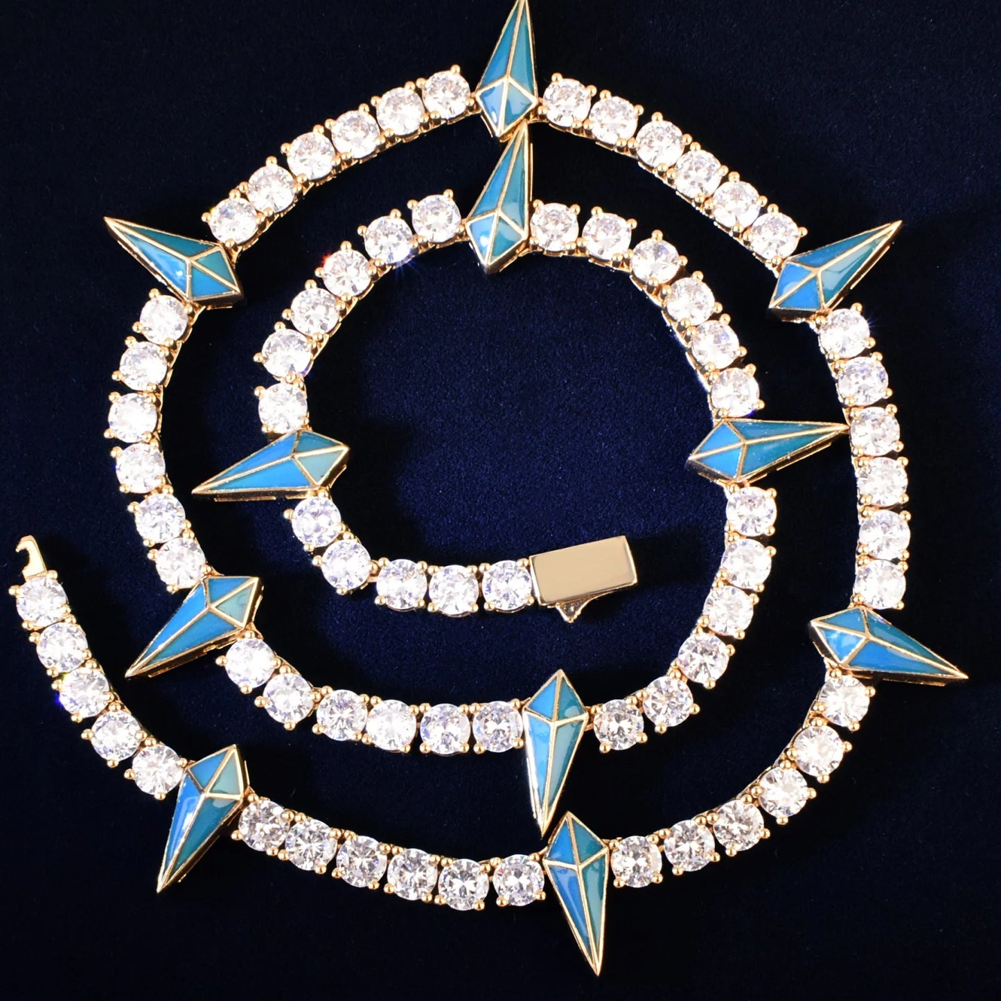 Tennis Chain Rivet  Cubic Zirconia