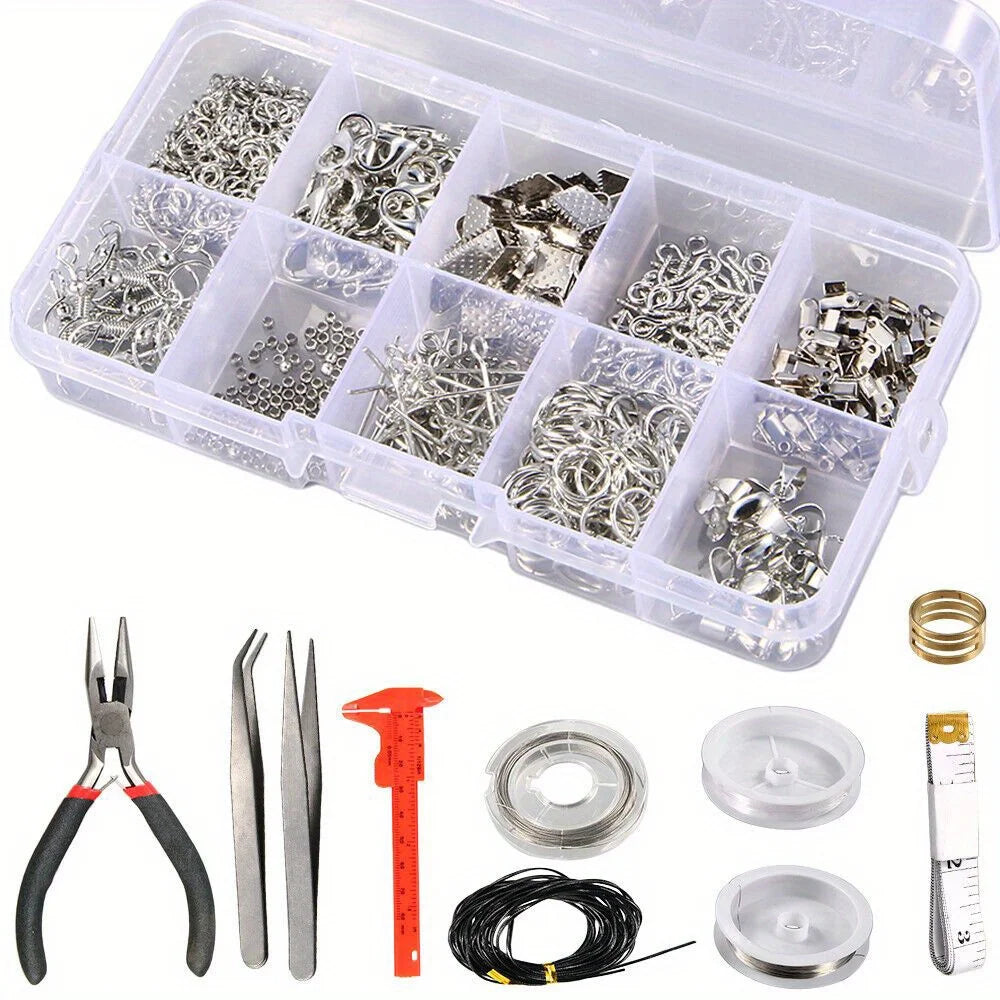 Jewelry Making Kit Beading Tools For Silver Bead DIY Set