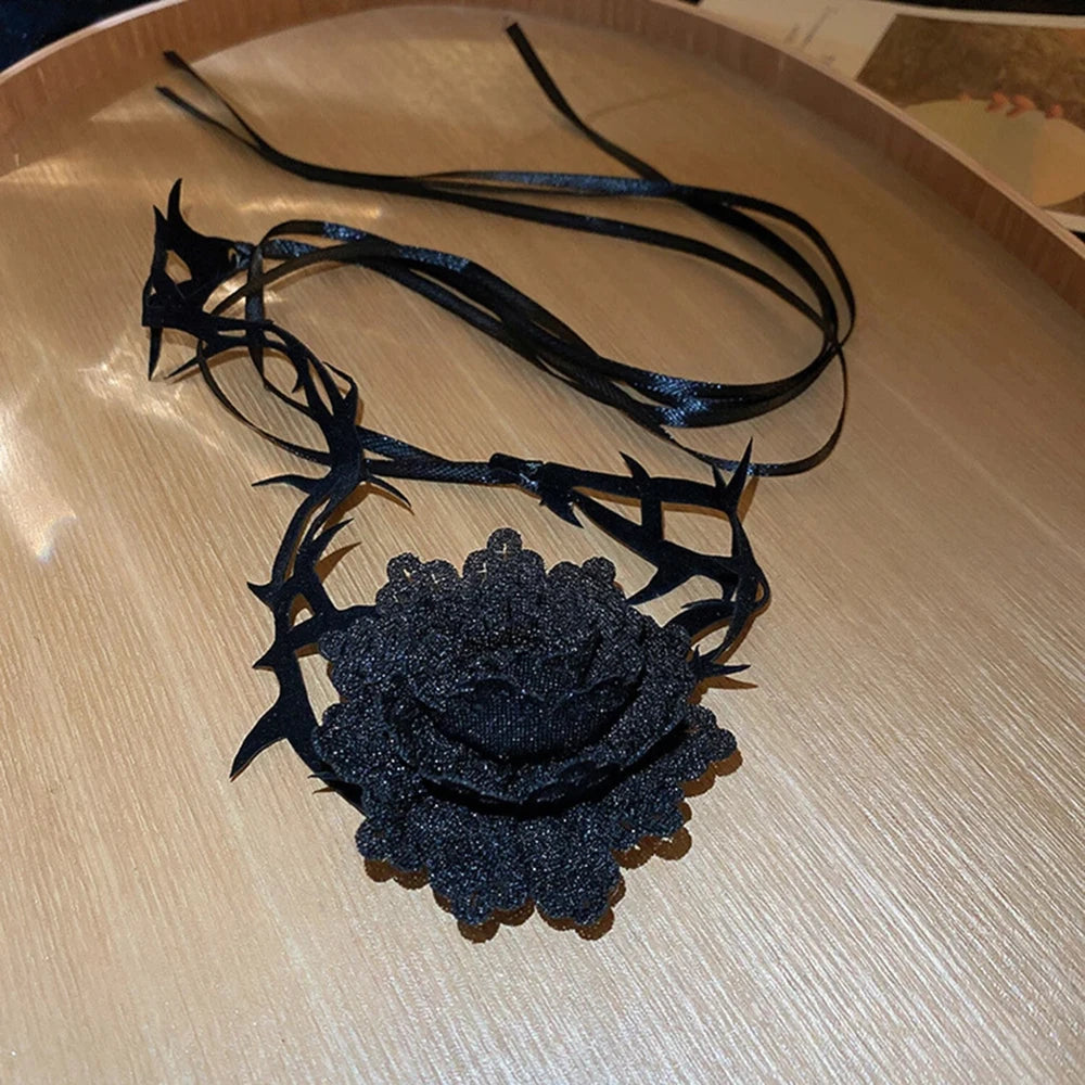 Necklace Rose Thorn Lace Choker Necklace