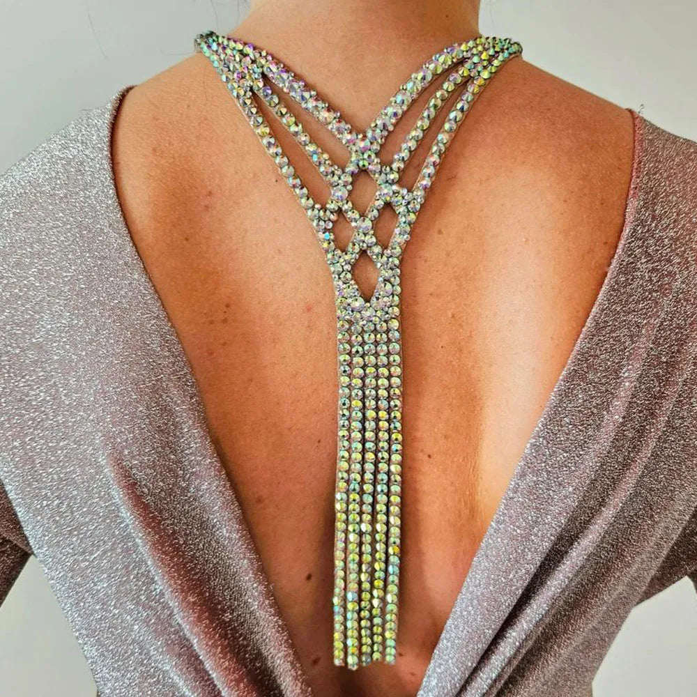 Back Chain Body Jewelry With Tassels