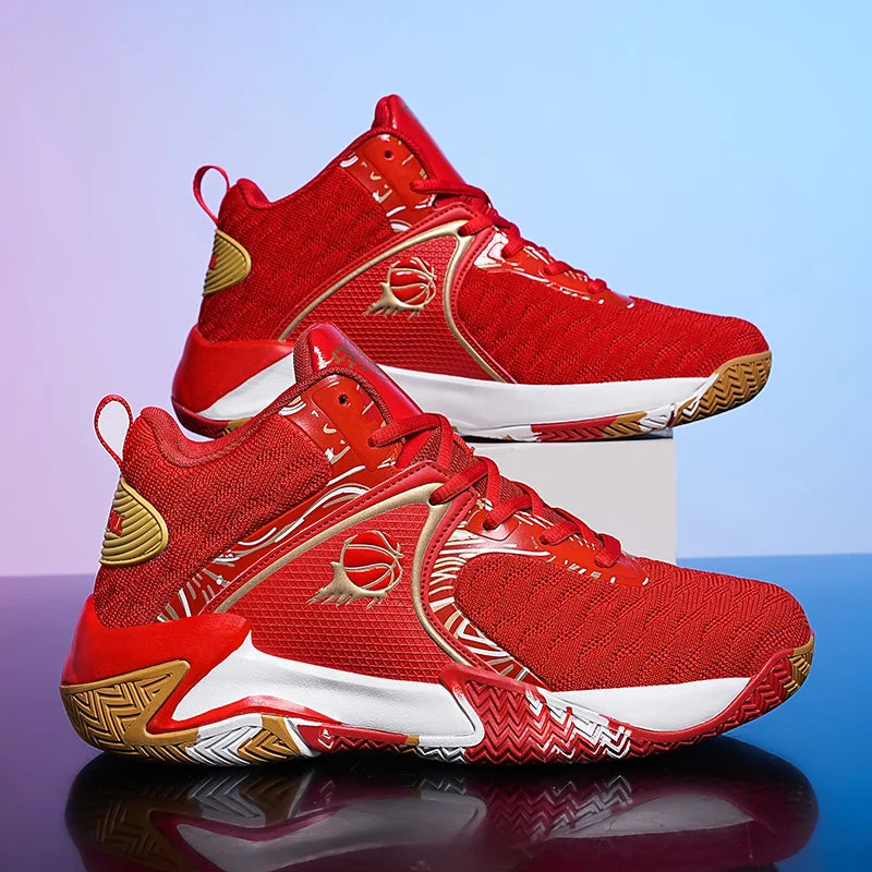 Mens Basketball Shoes Lightweight Breathable Anti Slip