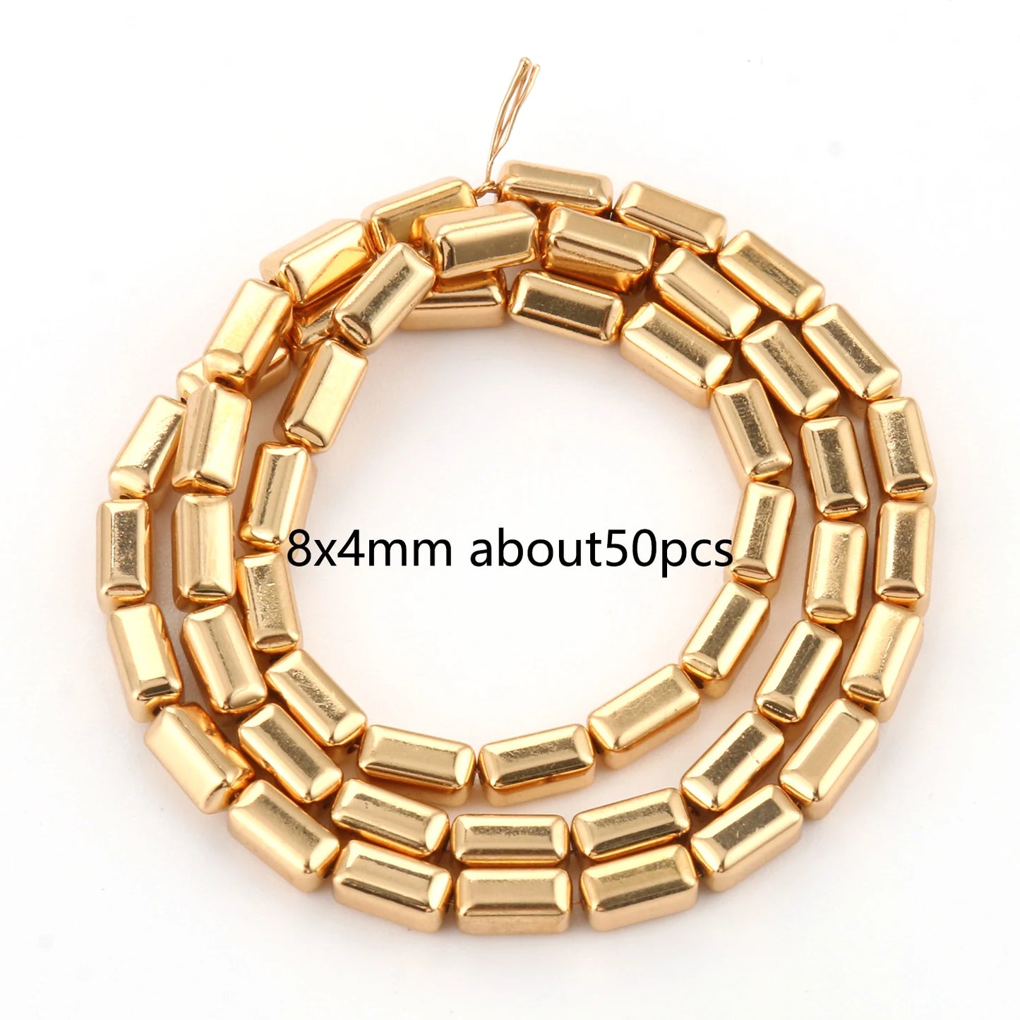 TANANTA Gold Plated Hematite Loose Spacer Beads for Jewelry Making