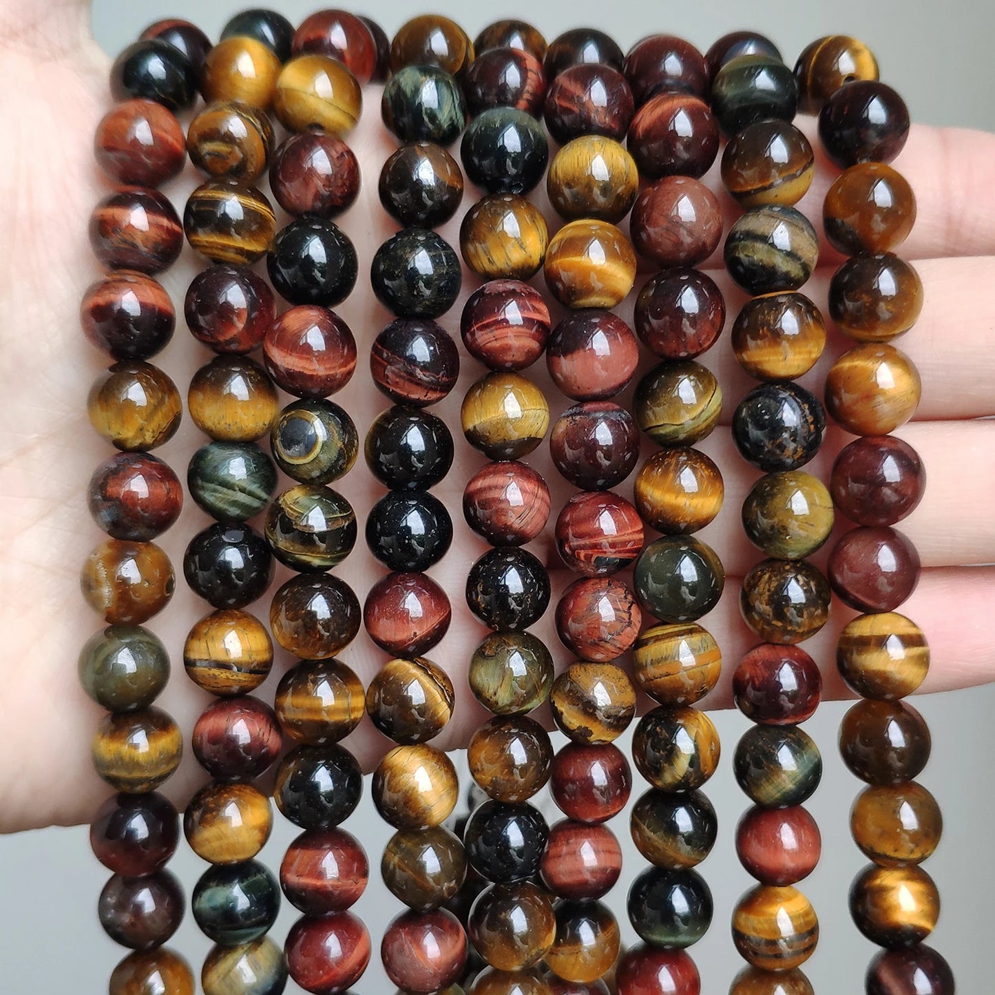 Natural Stone Round Beads Yooperlite Fire Sodalite Loose Spacer Beads
