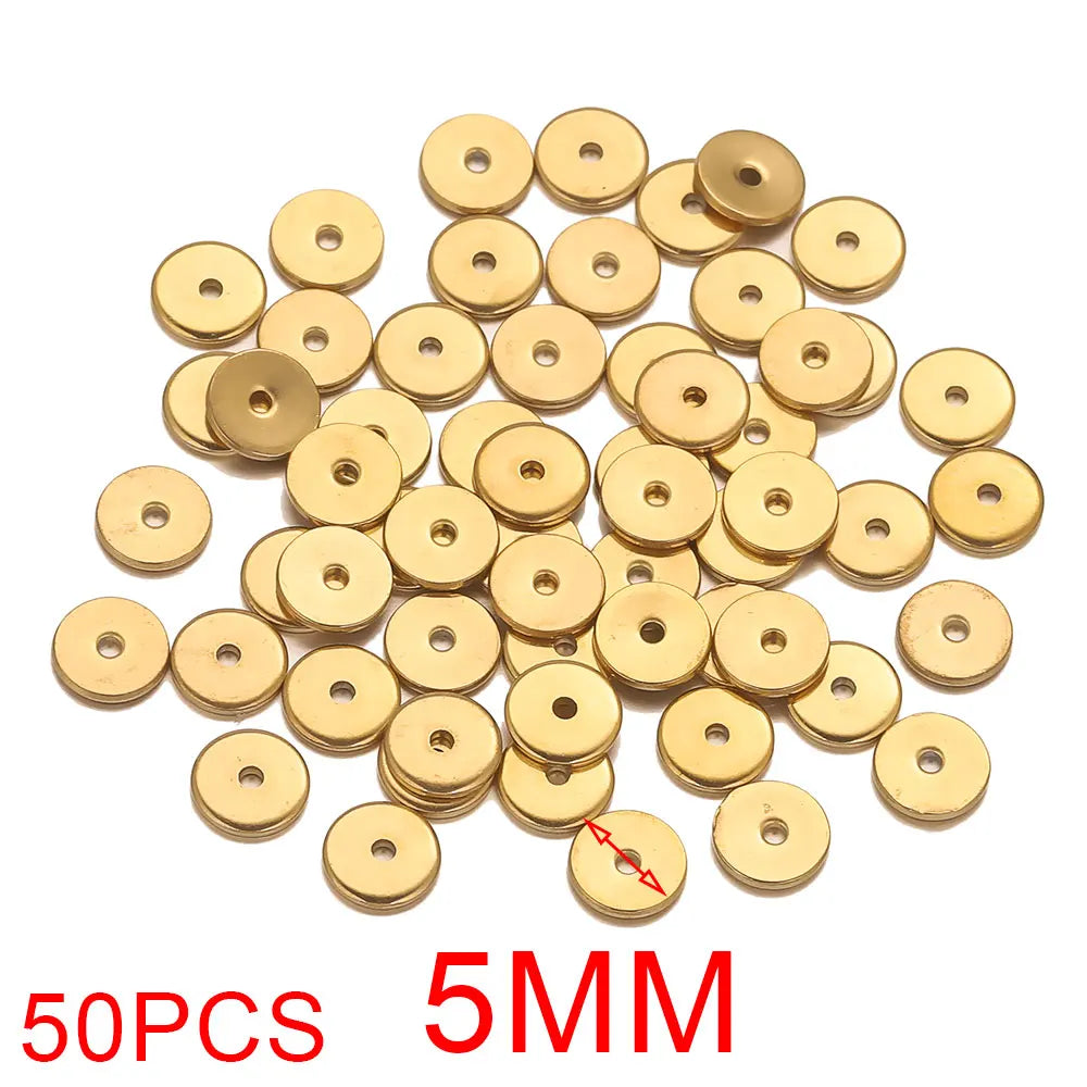 Alisaya Craft Gold Plated Stainless Steel Daisy Snowflake Spacer Beads