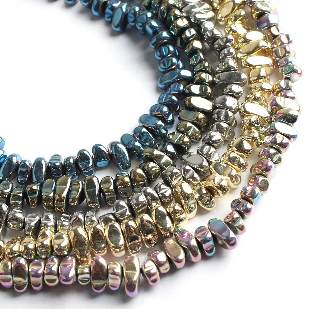 TANANTA Gold Plated Hematite Loose Spacer Beads for Jewelry Making