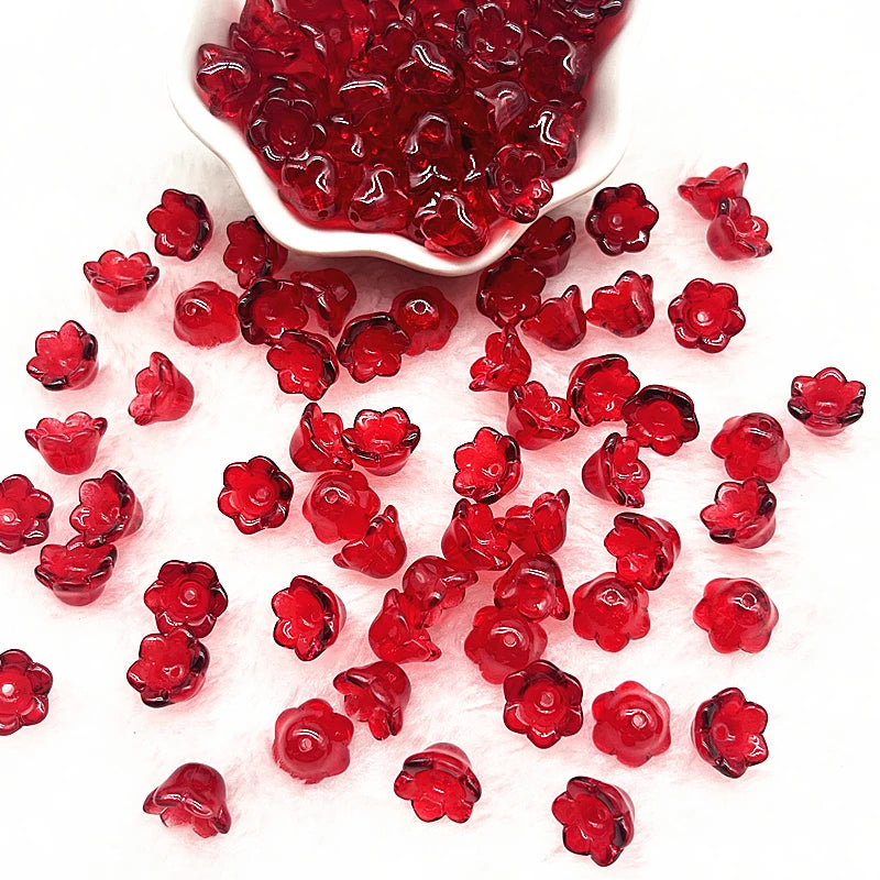 HWYCRRGT Glass Lampwork Beads Caps For Jewelry Making DIY Bracelets Hairpins