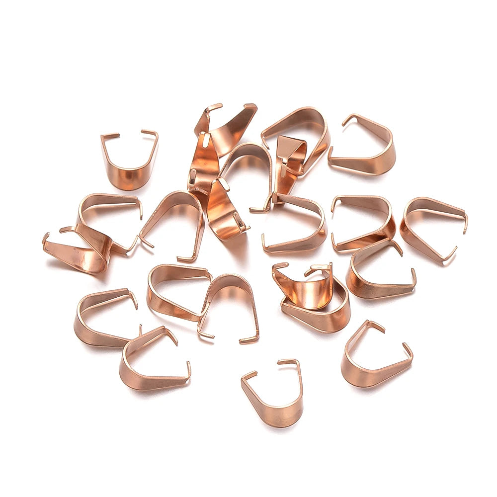 NONECN Stainless Steel Clip Pendant Clasp Melon Seed Buckle