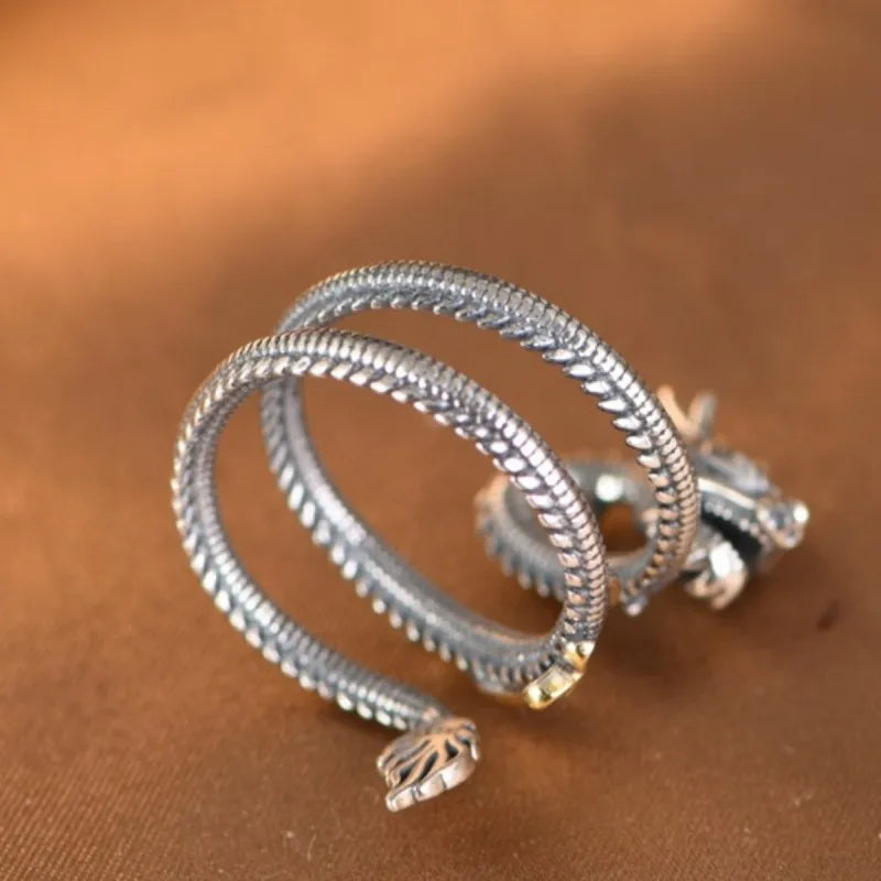 Ring Dragon Open Ring 925 Sterling Silver