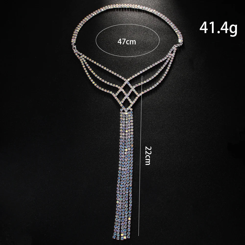 Back Chain Body Jewelry With Tassels