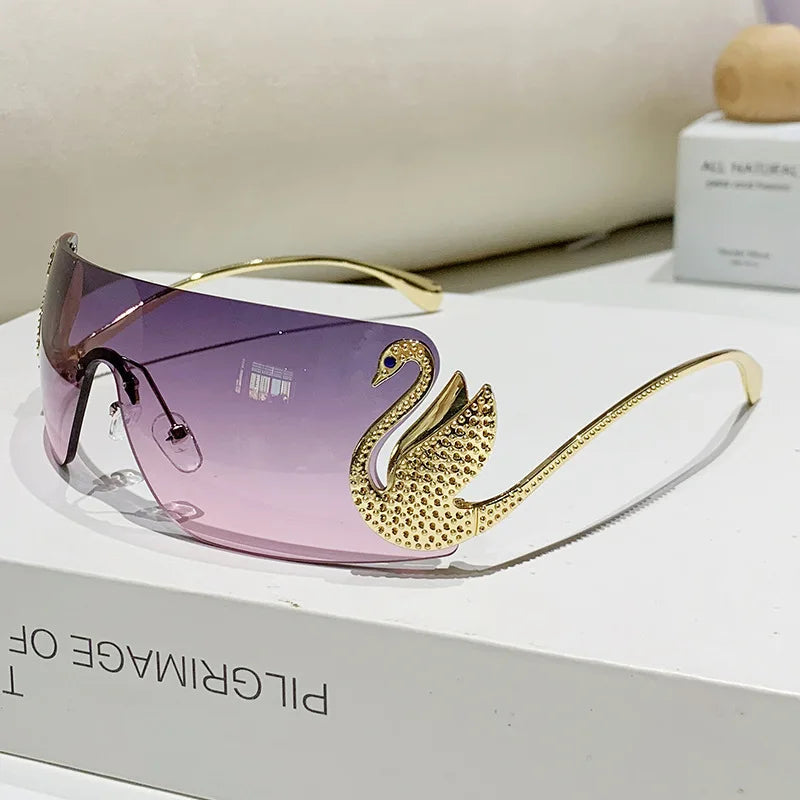 Sunglasses Belanova Swan Shaped Rimless UV400
