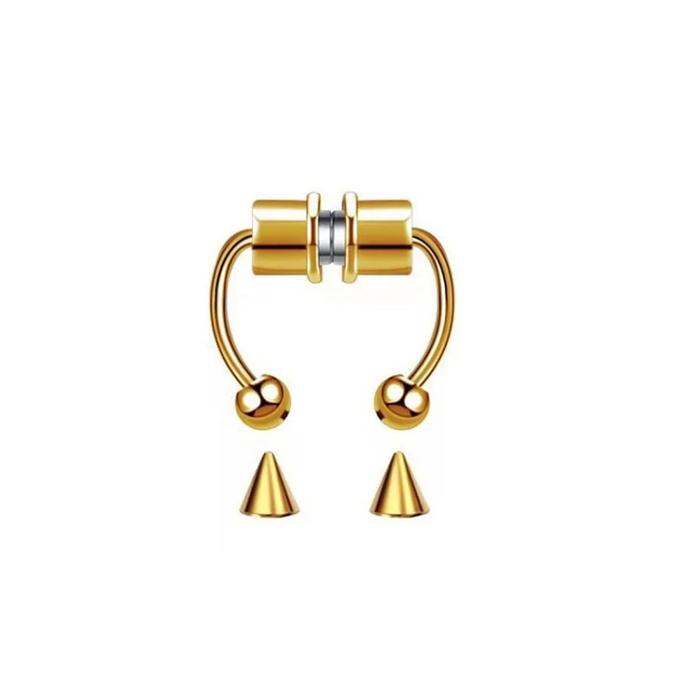 Stainless Steel Hip Hop Magnetic Nose Clip Hoop Body Jewelry