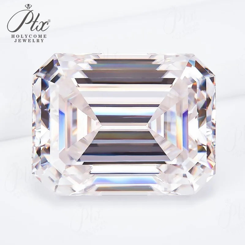 Emerald Brilliant Cut Moissanite Beads Loose Gems for Jewelry Crafting