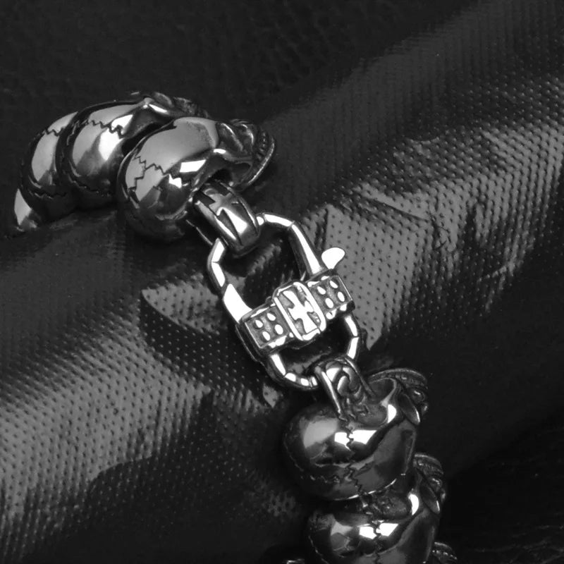 Bracelet Skull Titanium Steel