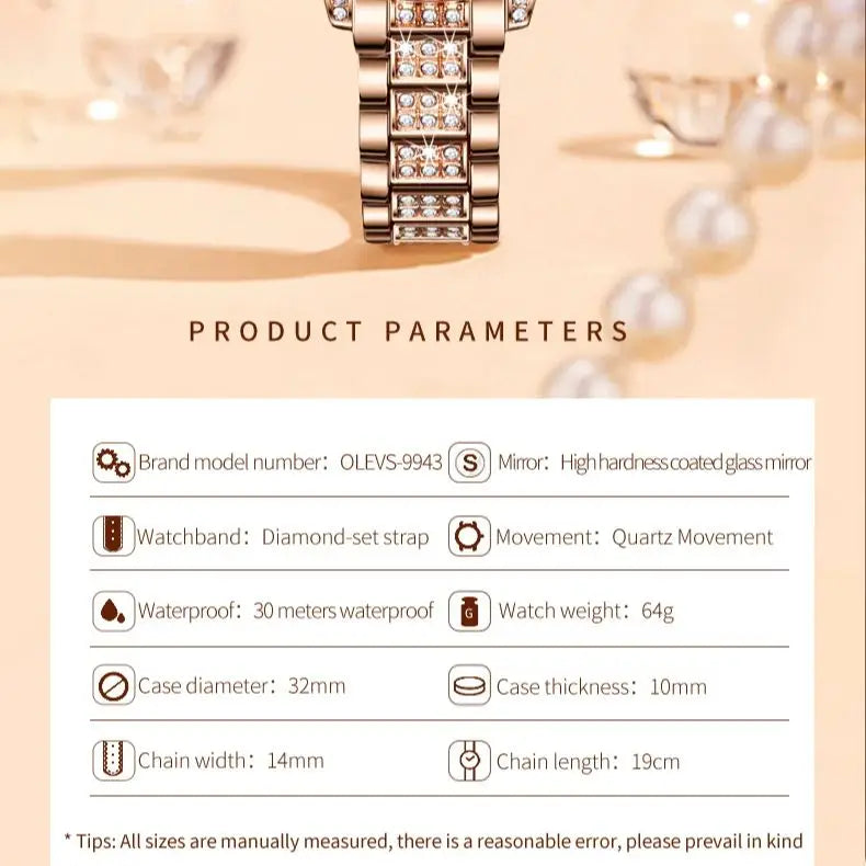 Watch Diamond 9943 Stainless Steel Waterproof Quartz