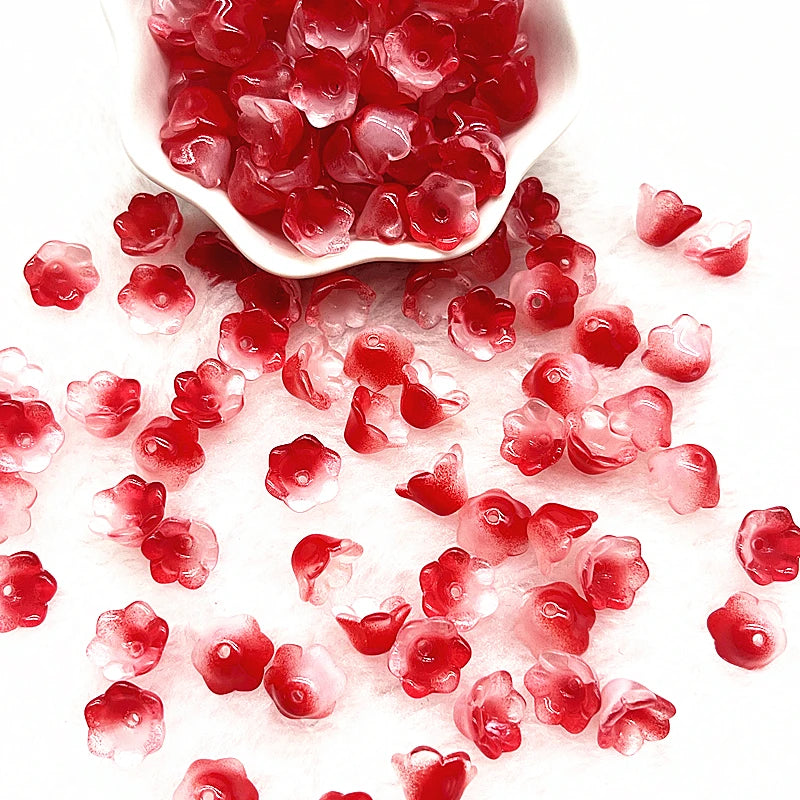 HWYCRRGT Glass Lampwork Beads Caps For Jewelry Making DIY Bracelets Hairpins