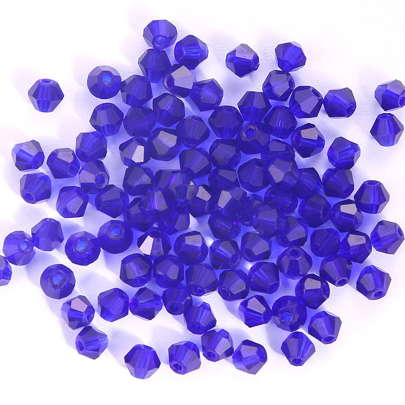 Glass Bicone Beads Faceted Crystal For Jewelry Making