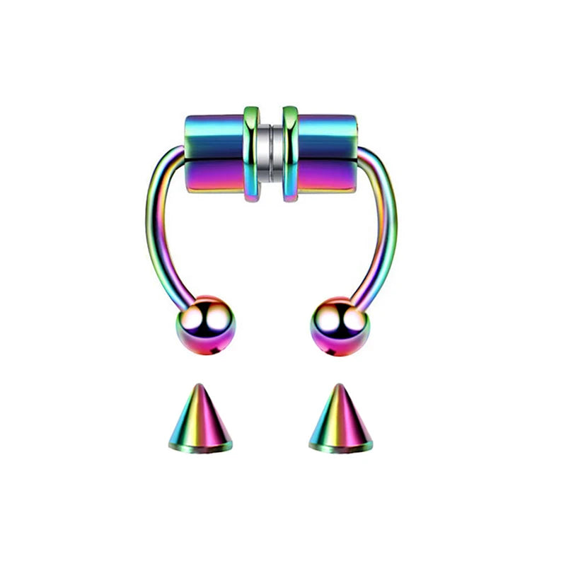 Nose Ring Hoop Magnetic Clip Non Piercing Jewelry