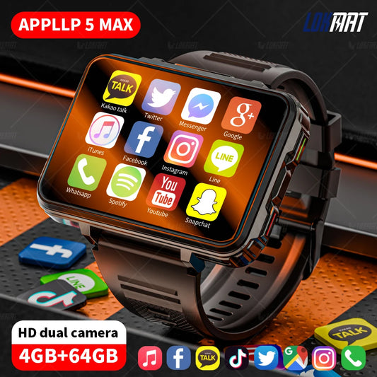 LOKMAT APPLLP 5 MAX Smartwatch 4G Calls and Dual Camera