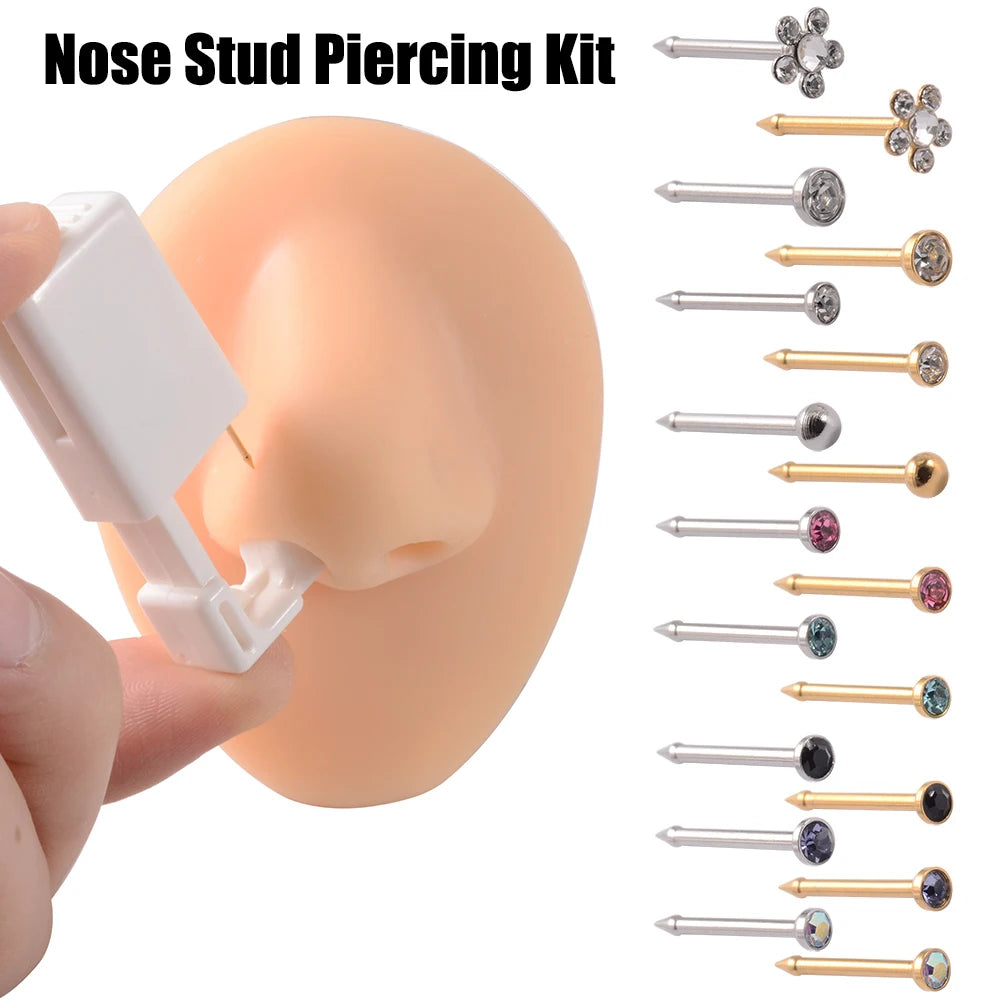 Nose Piercing Unit Kit For Stud Earrings