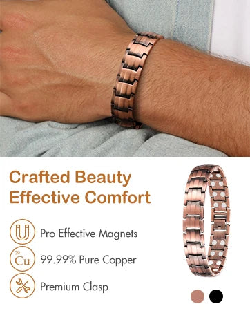 Copper Bracelets and Rings with Neodymium Magnets