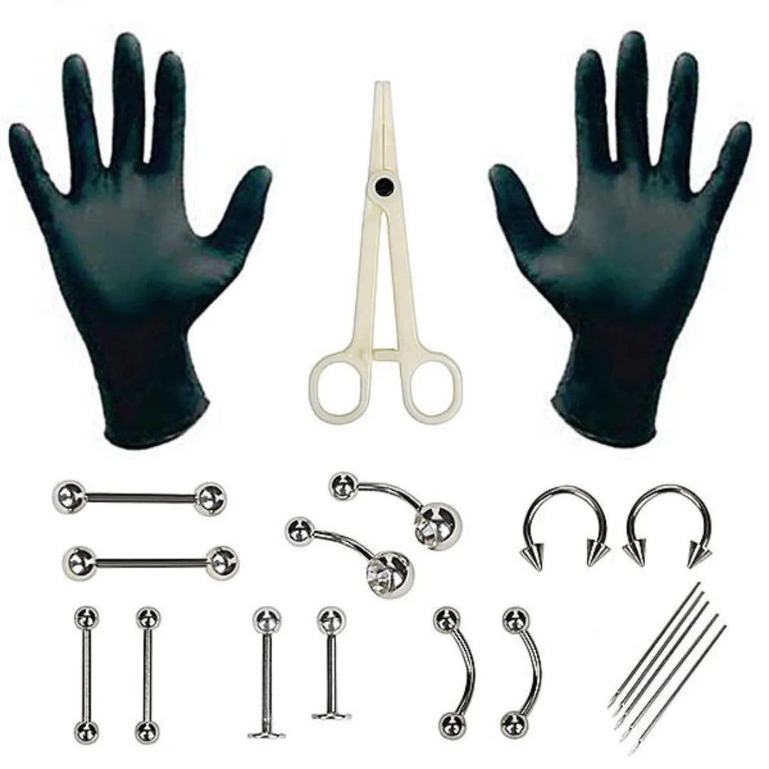 Disposable Professional Body Piercing Tool Kit With Clamp Tools