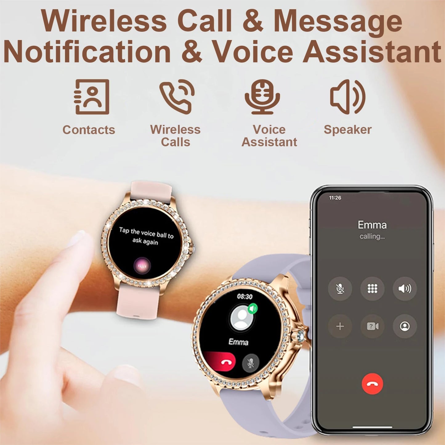 INNOFOVO  Smart Watch Fitness Tracker With Wireless Calls