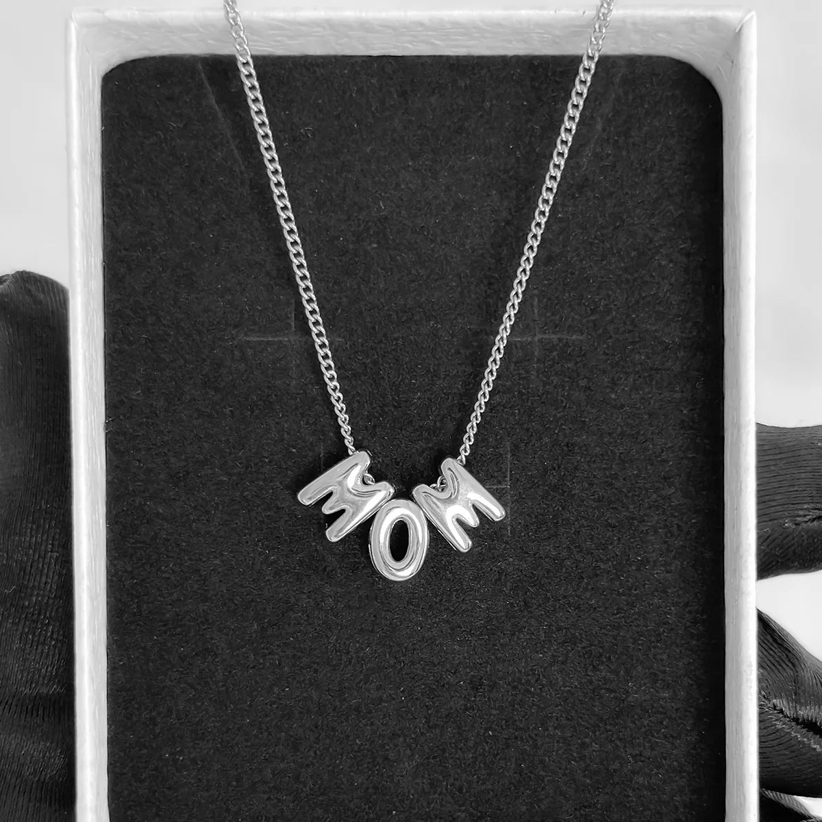 Necklace Stainless Steel Custom Bubble Name