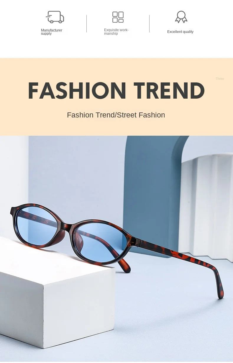 Oval Frame Sunglasses Women Trendy Small Frame
