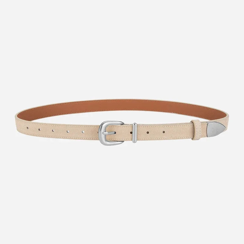 Buckle Thin Belt For Jeans Waistband Fashion