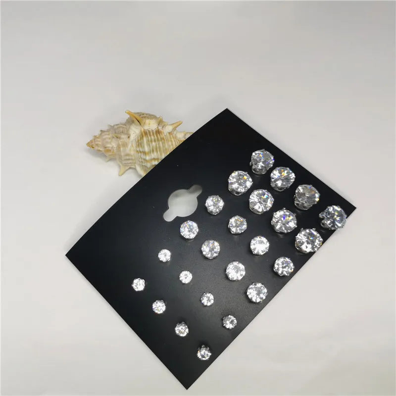 Earrings Stainless Steel Claw Set