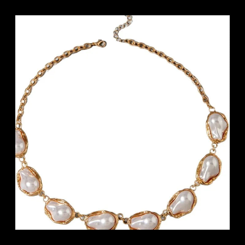 Earrings & Necklace Pearl Set