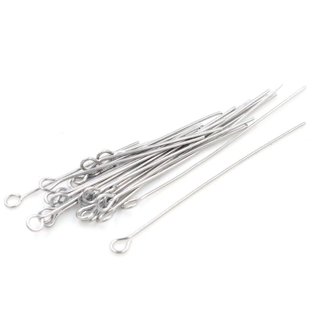 Stainless Steel Eye Pins For Jewelry Making No Fade Findings