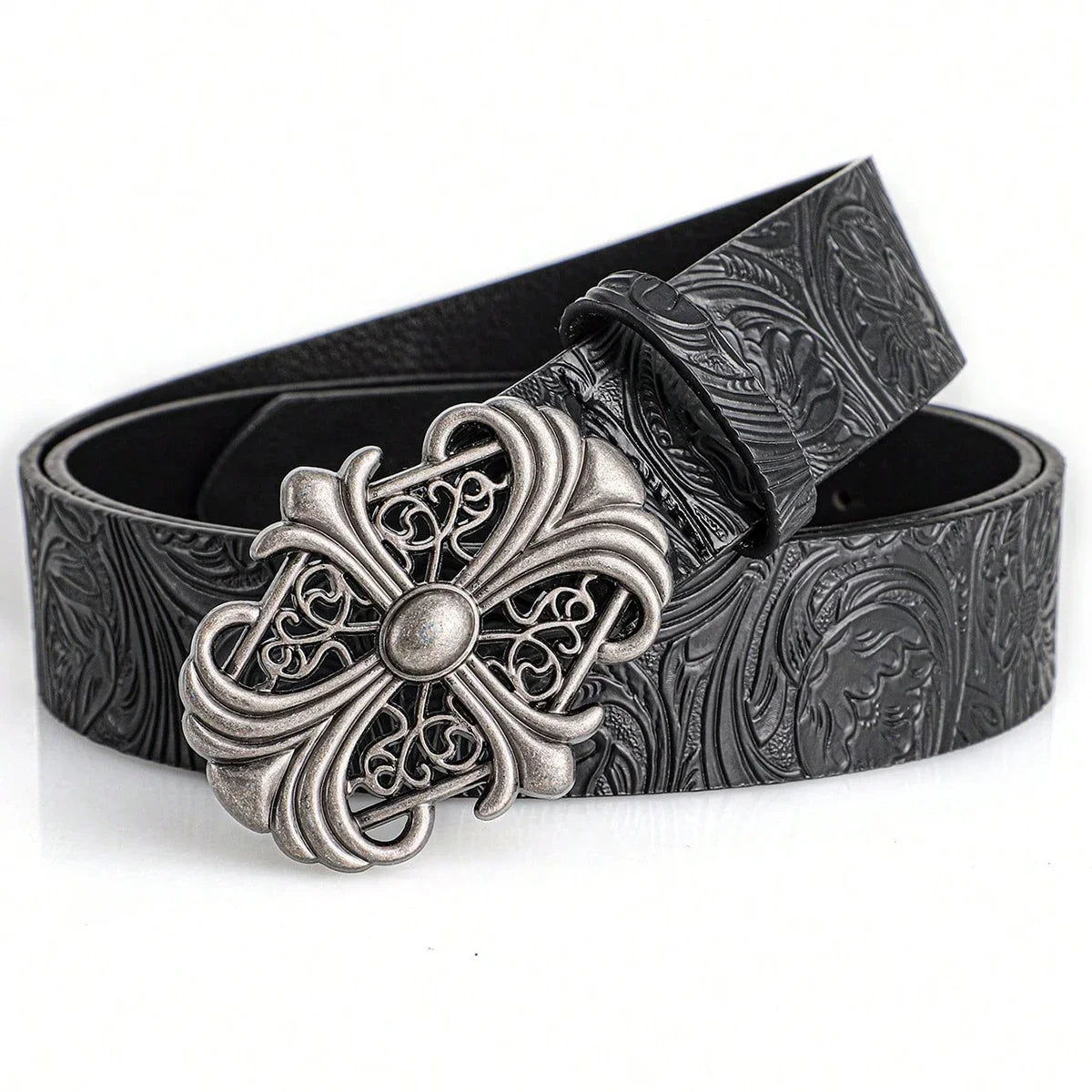 Belt Bohemian PU Leather Hollow Buckle