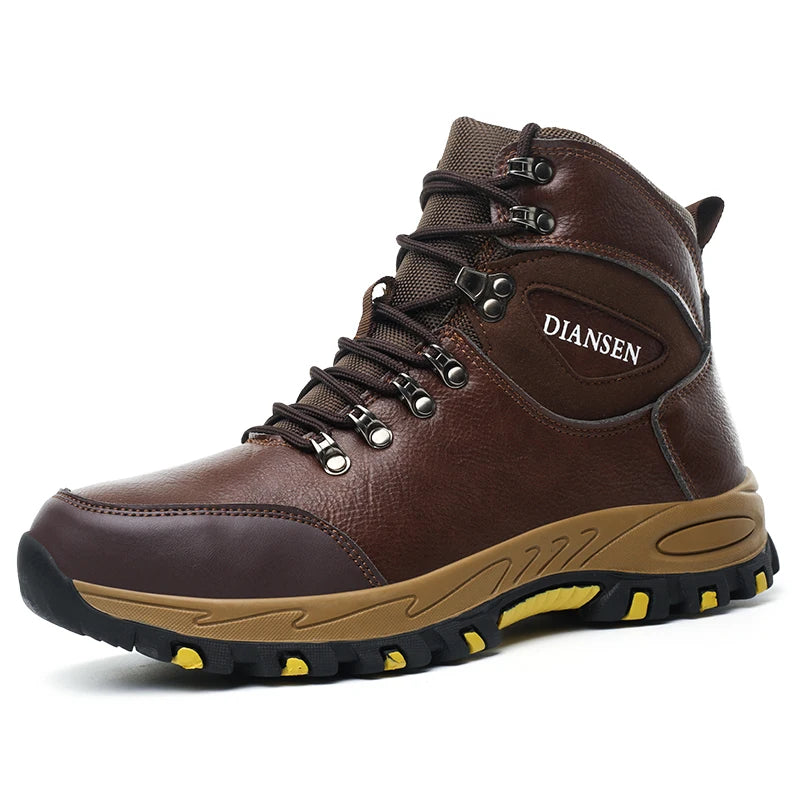 Waterproof Leather Work Boots Men Indestructible Safety Shoes